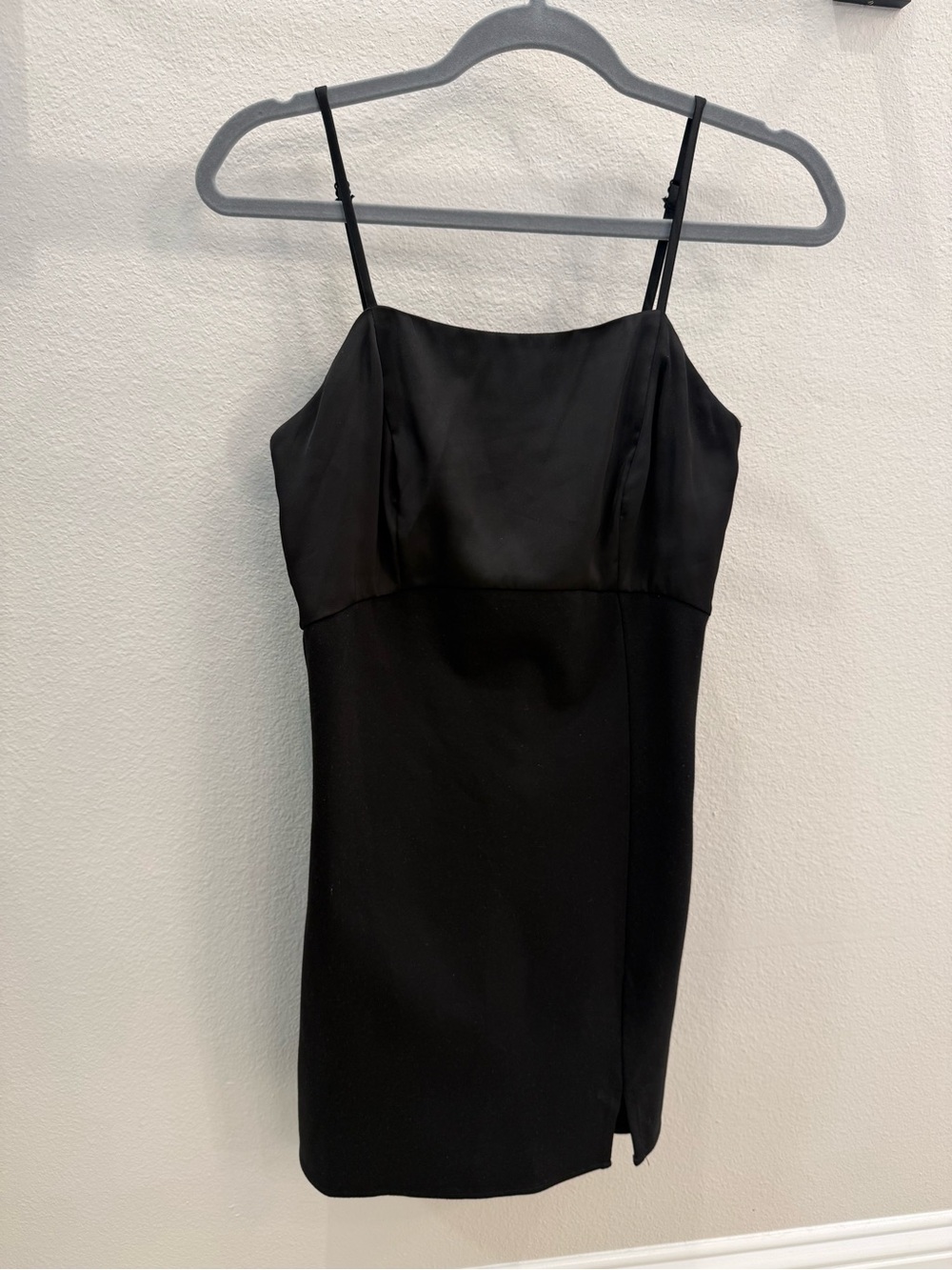 Black Mini Dress with Adjustable Straps & Bow on the Back